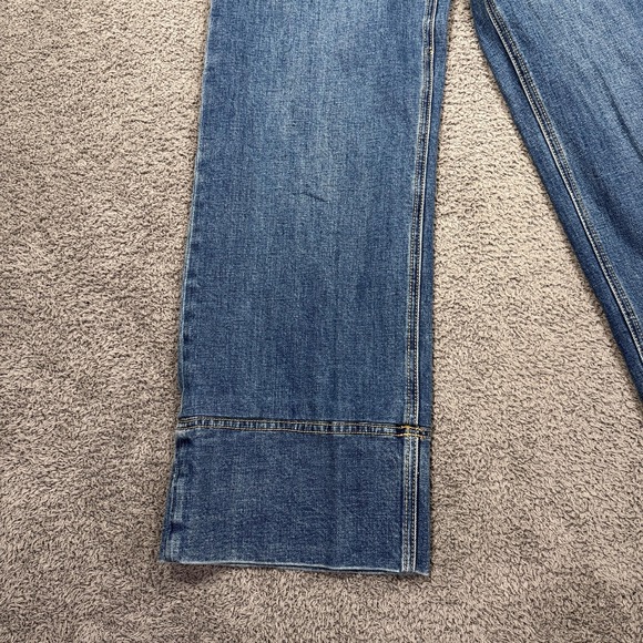 Dear John Jeans Womens 27 Wide Leg High Rise Cropped Blue Denim DPMS5A700-TYN - Picture 3 of 15